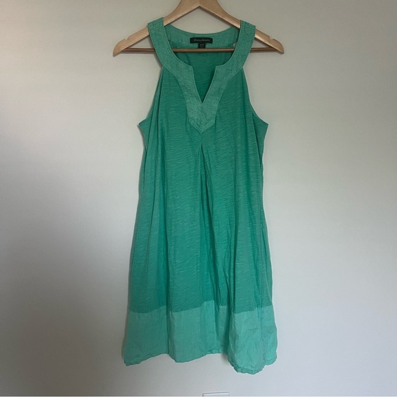 Tommy Bahama Arden Embroidered Sleeveless Dress Jade Isle- Medium Vacation Beach - Picture 1 of 5